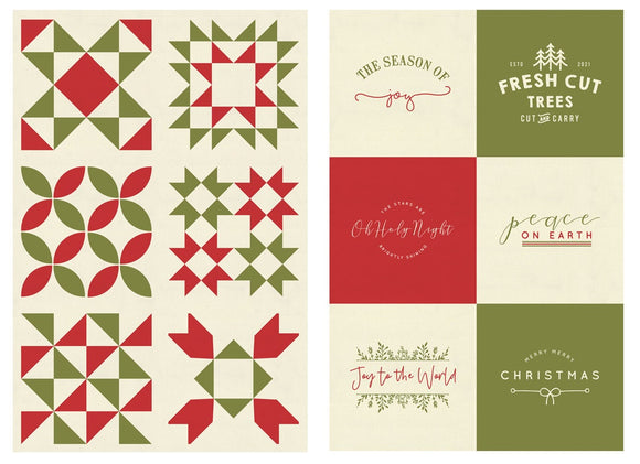 Red Barn Christmas Panel Multi 55540 11P