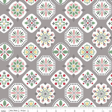 Stitch Wide Back Gray 108" Yardage 3 Yard Cut Lori Holt for Riley Blake Designs WB10940-GRAY