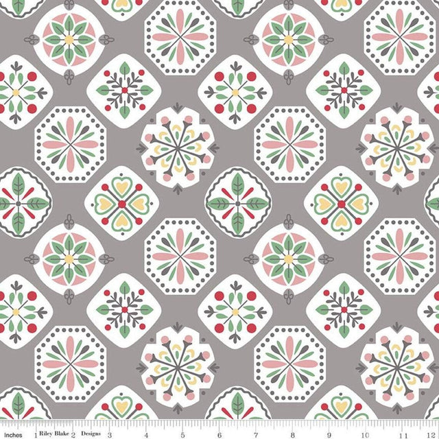 Stitch Wide Back Gray 108" Yardage 3 Yard Cut Lori Holt for Riley Blake Designs WB10940-GRAY