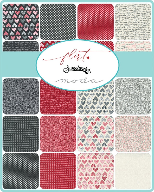 Flirt Mini Charm 2.5" 55570MC By Sweetwater for Moda Fabrics bin 30