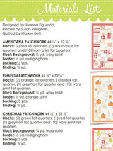 Seasonal Patchwork Quilt Pattern FTQ1793 Three patterns Choose your season