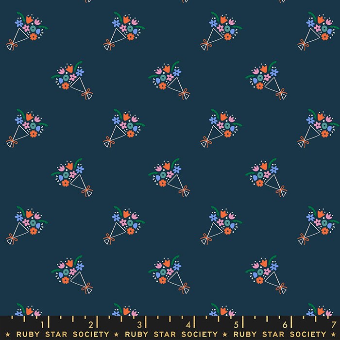 Food Group Bouquet Peacock Yardage RS5041-15  for Ruby Star Society
