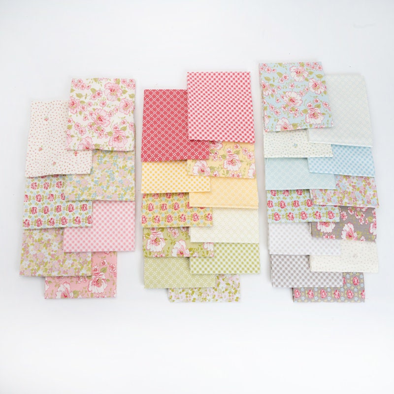 Grace Fat Eighth Bundle includes 30 fat Eighthts By Brenda Riddle Acorn Quilts  for Moda Fabrics