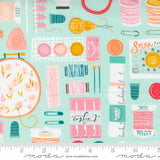 Sew Wonderful A Wonderful Soft Aqua Yardage 25111-17 by Paper and Cloth Sold by 1/2 Yard Increments