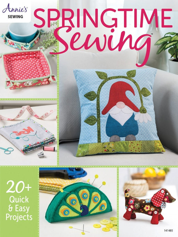 Springtime Sewing 66 pages by Annie's soft cover book contains 20+ projects. sku 141485