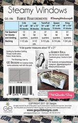Steamy Windows Quilt Patterns by GE Designs Iceland, Crib, Lap, Twin/ Full, Queen, and King sizes GE-186