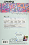 Chopsticks Printed Quilt Pattern ONLY - by Jaybird Quilts in 4 sizes sku JBQ111