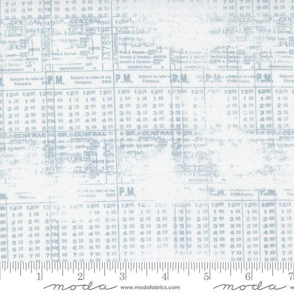 Modern Background More Stamps White Yardage 1763-12 by Zen Chic for Moda Fabrics
