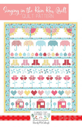 Singing in the Rain Quilt Pattern Beverly McCullough Paper Pattern only 59" x 73"