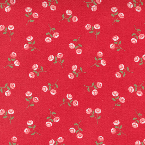 Beautiful Day Rosebuds Scarlet Yardage 29133-21 by Corey Yoder for Moda Fabrics Sold by 1/2 Yard increments