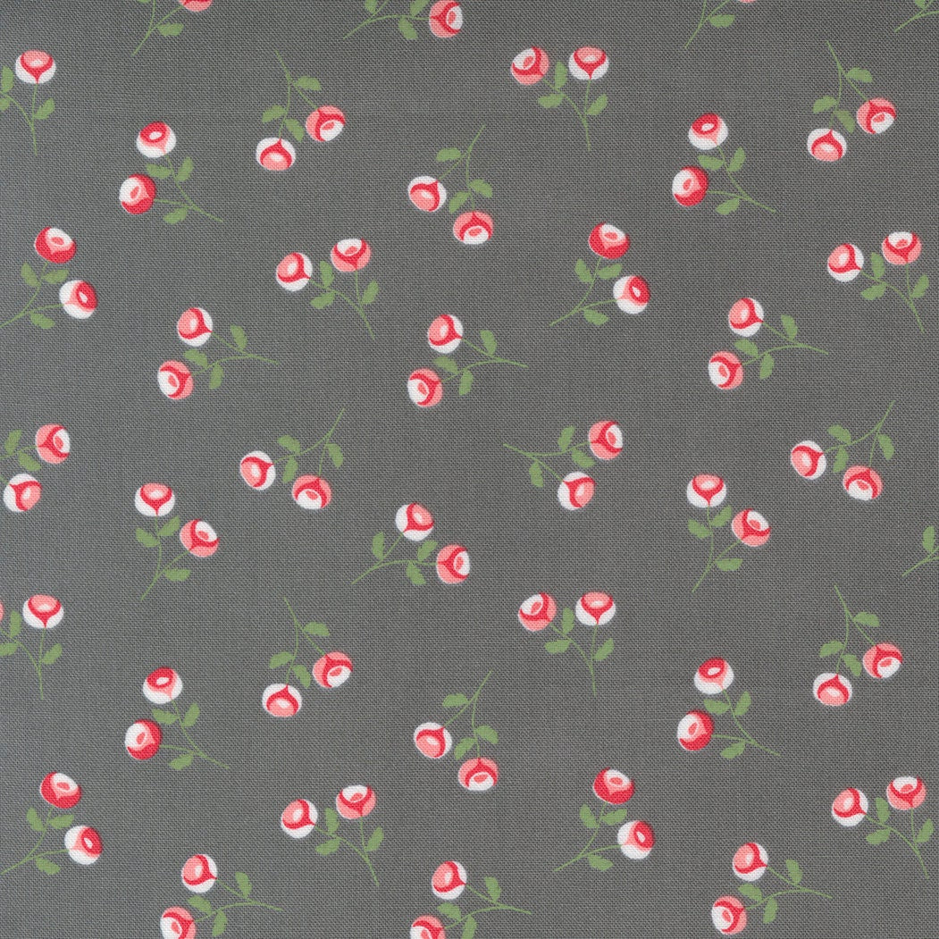 Beautiful Day Rosebuds Slate Yardage 29133-14 by Corey Yoder for Moda Fabrics Sold by 1/2 Yard increments