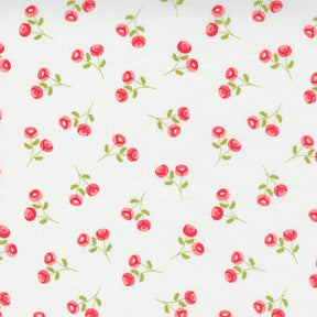 Beautiful Day Rosebuds White Yardage 29133-11 by Corey Yoder for Moda Fabrics Sold by 1/2 Yard increments