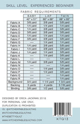 The Betty Quilt Pattern KTQ13  by Kitchen Table Quilting (baby, lap and twin sizes)