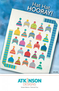 Hat Hat Hooray Quilt Pattern by Terry Atkinson ATK-206 for Atkinson Designs, Nap, Lap, Twin and Full