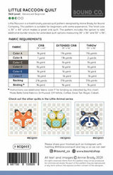 Little Raccoon Quilt Pattern BCQ003 by Bound Co.