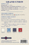 Grand Union Quilt pattern only MS2102 by Minick and Simpson 65" x 81"