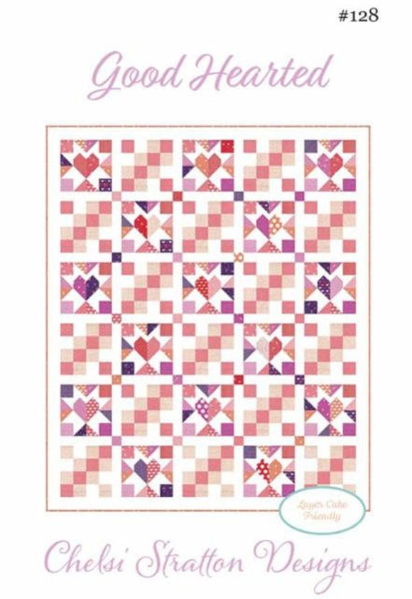 Good Hearted Quilt pattern only CSD 128 by Chelsi Stratton Designs 50 1/2