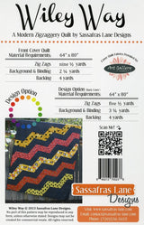 Wiley Way Quilt Pattern by Sassafras Lane SASSLN 0012 Finished Size 64" x 80"