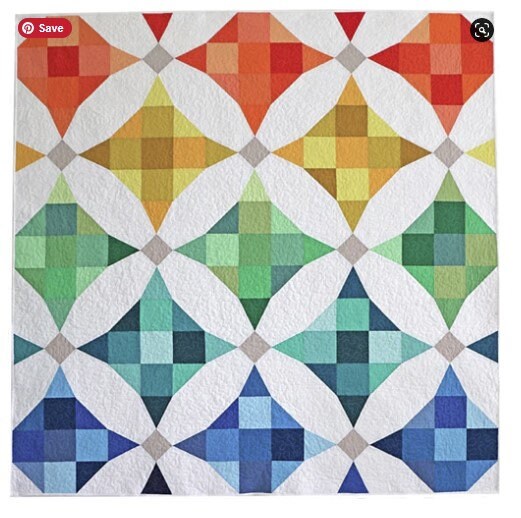 Terrazzo Quilt - Printed PATTERN by Freshly Pieced Modern Patterns size is 60 inches x 60 inches