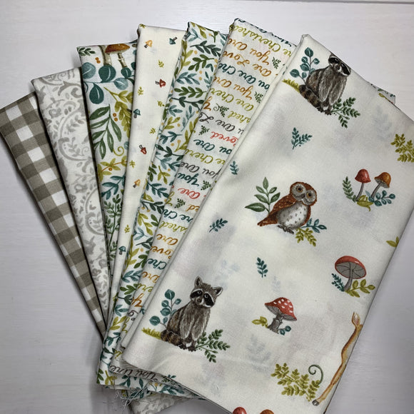 Effie's Woods Cream Fat Quarter Bundle includes 7 prints - Deb Strain by Moda Fabrics