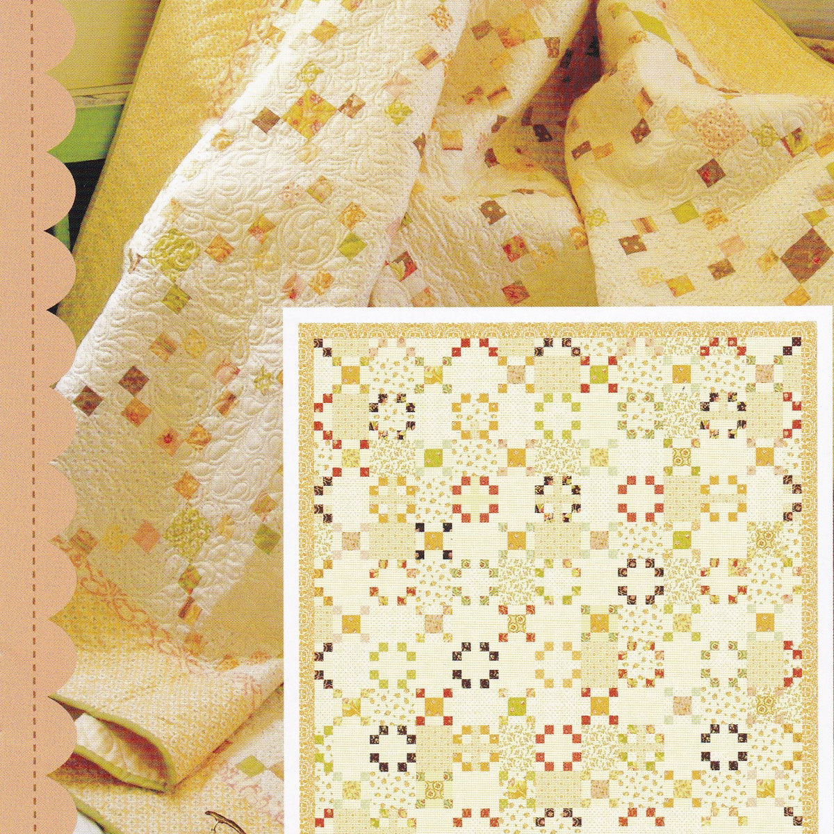 Petite Fleurs Quilt sewing pattern by Fig Tree Quilts 63 x 79 inches ...
