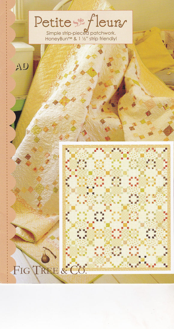 Petite Fleurs Quilt sewing pattern by Fig Tree Quilts 63 x 79 inches