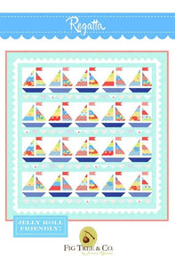 Regatta quilt Printed Pattern Only by Fig Tree Quilts 74 x 77 inches