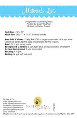 Regatta quilt Printed Pattern Only by Fig Tree Quilts 74 x 77 inches