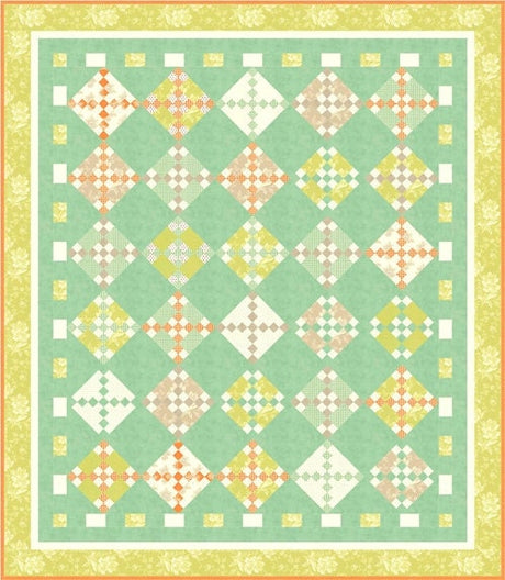 Sweet Sixteen Quilt Pattern Paper Only by Fig Tree Quilts 60" x 70" or 66" x 76"