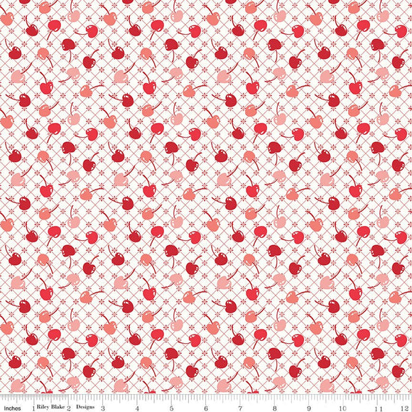 Cook Book Cherries Red C11758-Red  by Lori Holt for Riley Blake
