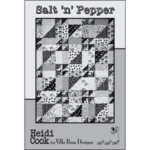 Salt 'n' Pepper Printed Pattern Card by Villa Rosa Designs finished size 56"  x 70"