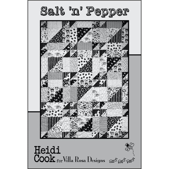 Salt 'n' Pepper Printed Pattern Card by Villa Rosa Designs finished size 56