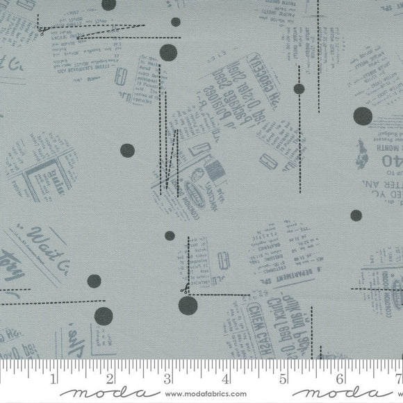 Modern Background Even More Paper News Dropping Zen Grey Yardage 1762-14 by Zen Chic for Moda Fabrics