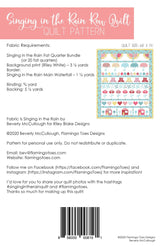 Singing in the Rain Quilt Pattern Beverly McCullough Paper Pattern only 59" x 73"