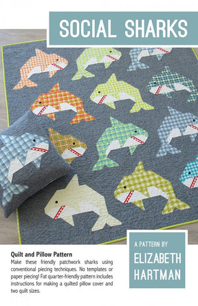 Social Sharks Quilt Pattern EH063 by Elizabeth Hartman Paper Pattern ONLY