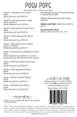 Posy Pops Quilt Pattern QF-2109 by Deb Grogan Finished Size 72" x 87"