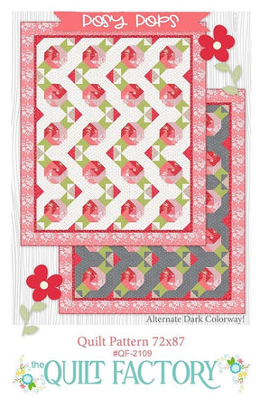 Posy Pops Quilt Pattern QF-2109 by Deb Grogan Finished Size 72" x 87"