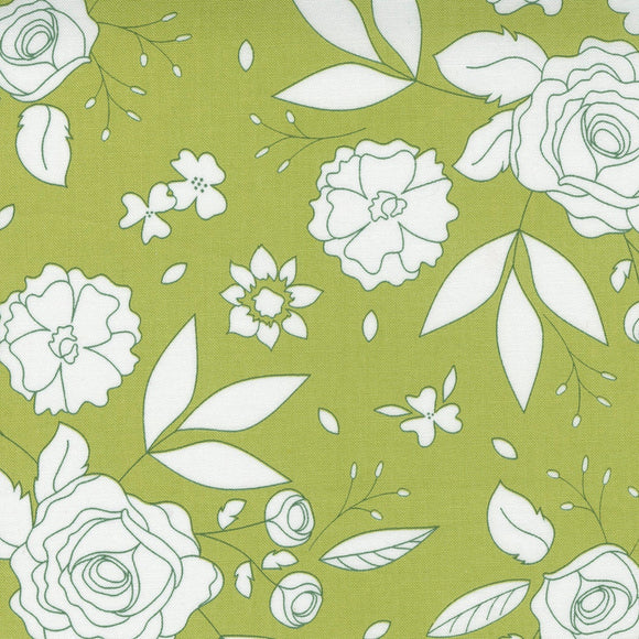Beautiful Day Blooms Pistachio Yardage 29132-26 by Corey Yoder for Moda Fabrics Sold by 1/2 Yard increments