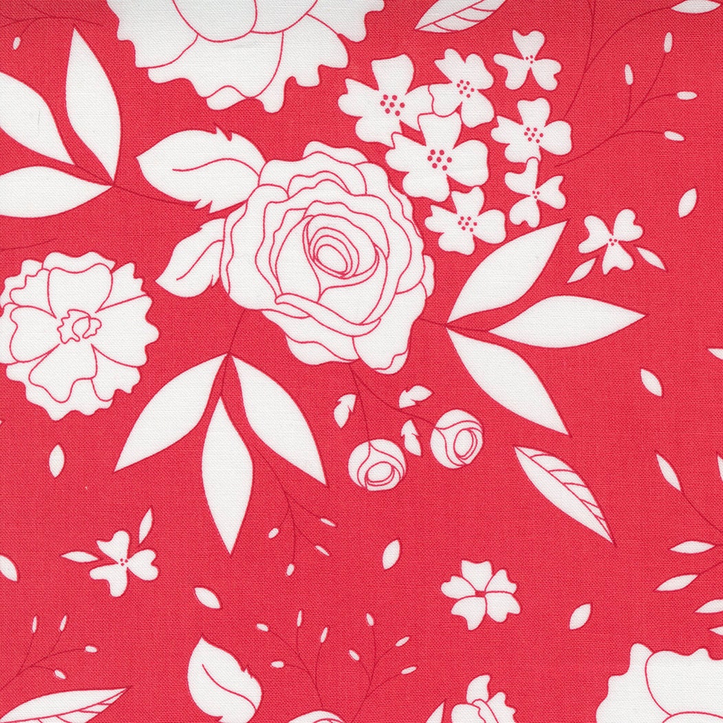 Beautiful Day Blooms Scarlet Yardage 29132-31 by Corey Yoder for Moda Fabrics Sold by 1/2 Yard increments