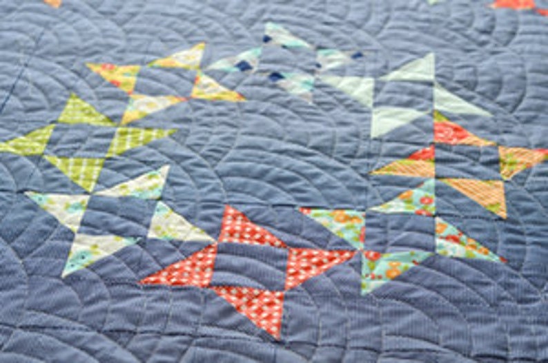 Quilting Pattern Rounded Square Drop Round and Round Printed Quilt Pattern #tbl156 by Thimble Blossoms - Pa ...