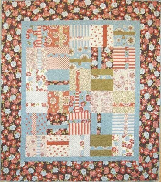 A Piece of Cake Quilt Pattern Thimble Blossoms  TBl120 Finished Size 63" x 71"
