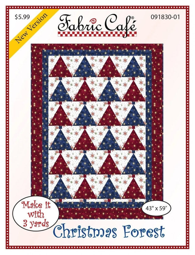 Christmas Forest Mini Quilt Pattern by Fabric Cafe Bin MP
