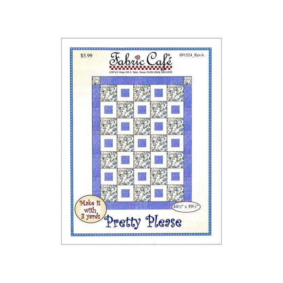Pretty Please Mini Quilt Pattern by Fabric Cafe #091524 Bin MP