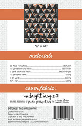 Moonbeam Printed Quilt Pattern by April Rosenthal for Prairie Grass Patterns Finished Size 55" x 64"