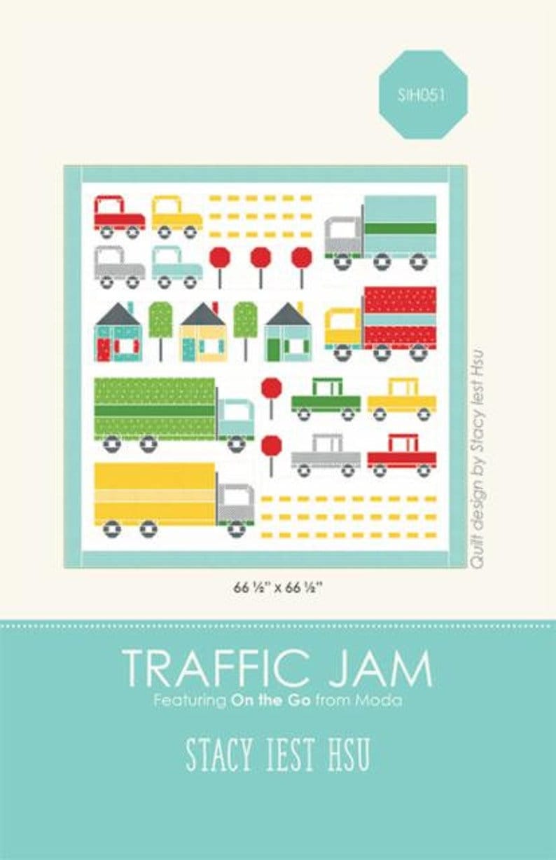Traffic Jam Quilt Pattern by Stacy Iest Hsu 66 1/2" x 66 1/2"