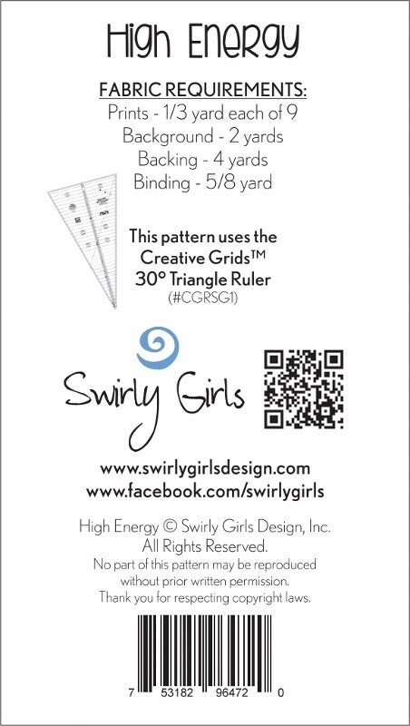 High Energy Quilt Pattern by Joanne Hillestad for Swirly Girls Design SGDB06