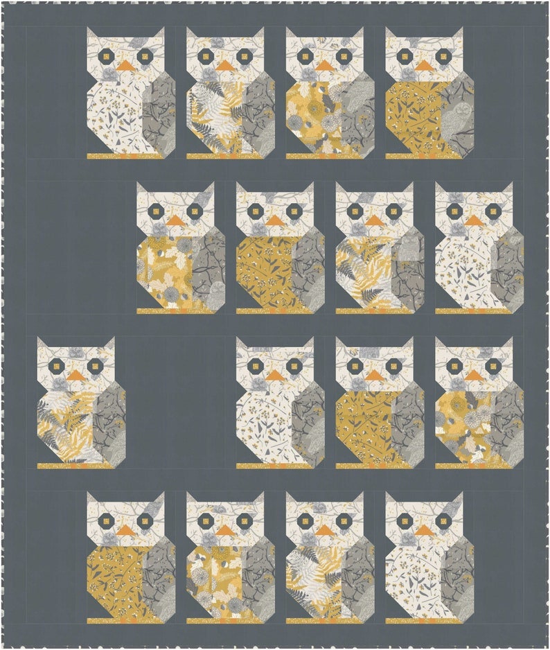 Owls See You Quilt Pattern  WS26 by Wendy Sheppard Printed Pattern Only 49 x 58 inches