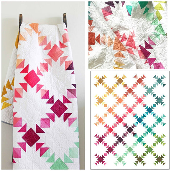 Prism Quilt Pattern VC1239 By V and Co. Paper Patter ONLY Finished Size 68 1/2 x 85 1/2 inches