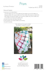 Prism Quilt Pattern VC1239 By V and Co. Paper Patter ONLY Finished Size 68 1/2 x 85 1/2 inches