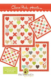Charm Pack Hearts Printed Pattern 34 1/2 x 34 1/2 quilt size by Fig Tree and Co. FTQ1848